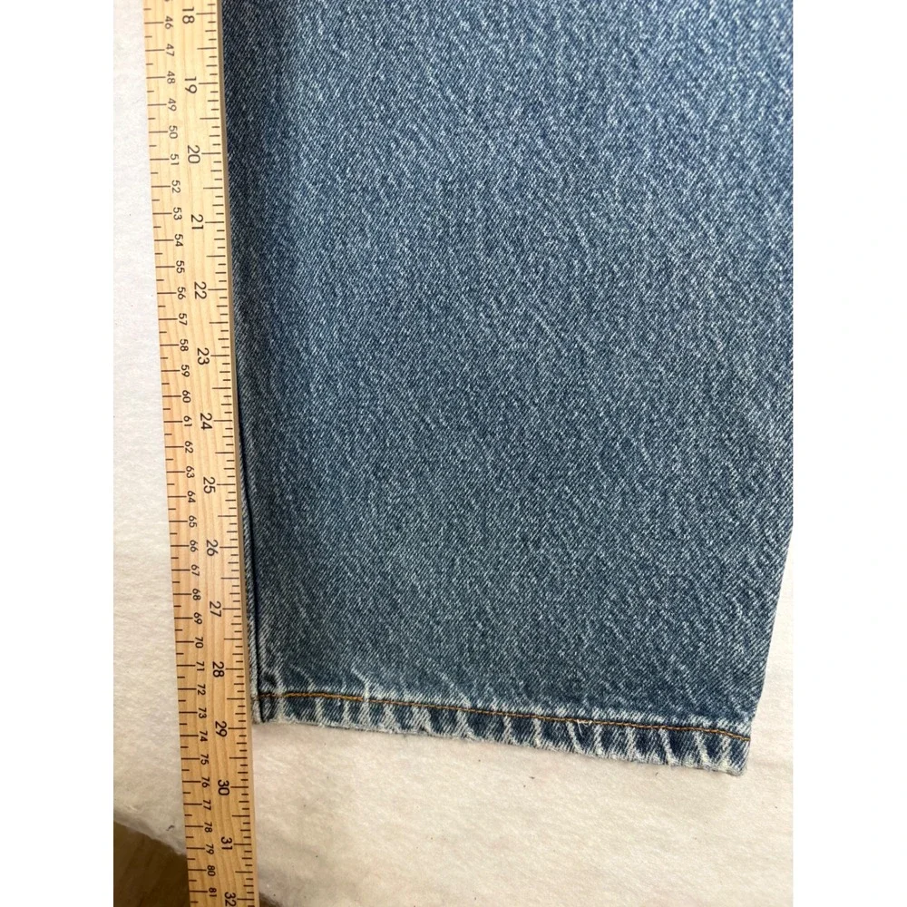 Levis 550 Relaxed Fit Jeans Mens 44x30 Blue Denim Medium Wash Tapered Leg